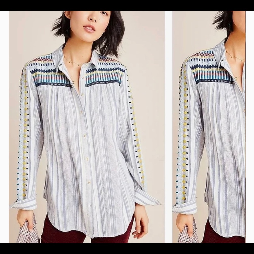 Embroidered Button Down - image 2